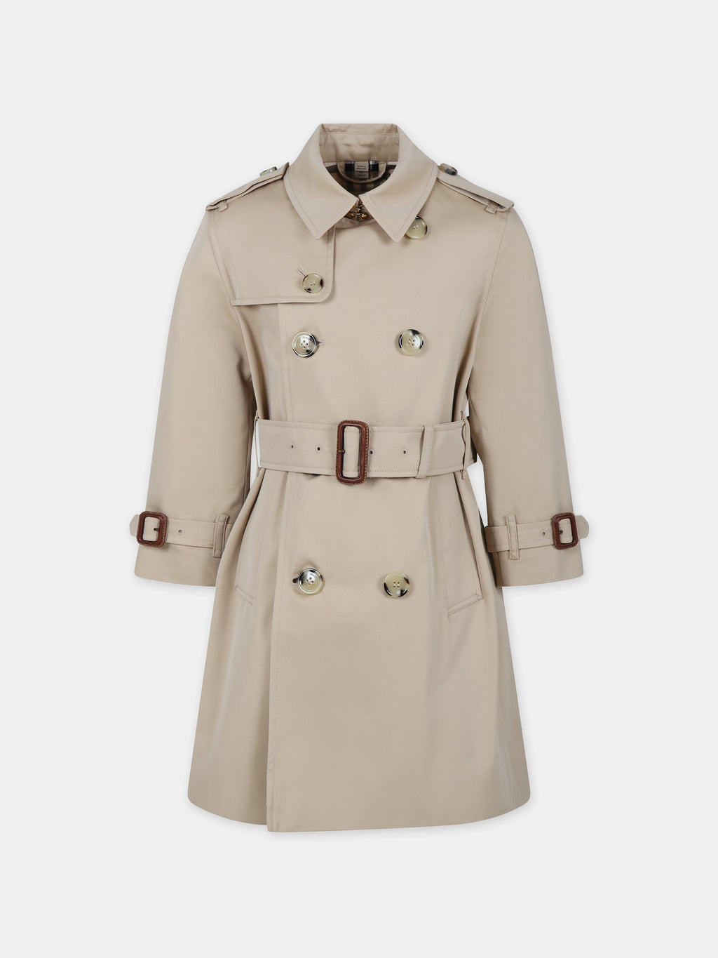 Beige trench for kids